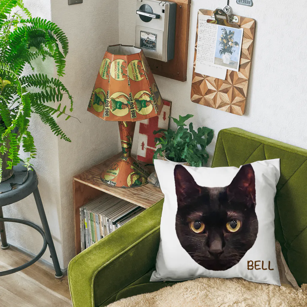 猫カフェ ぶぅたんグッズショップのベルちゃんのお顔 Cushion