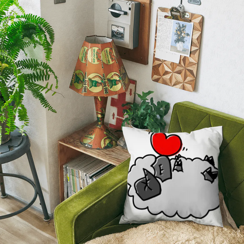 霧庵のクロヒツジ Cushion