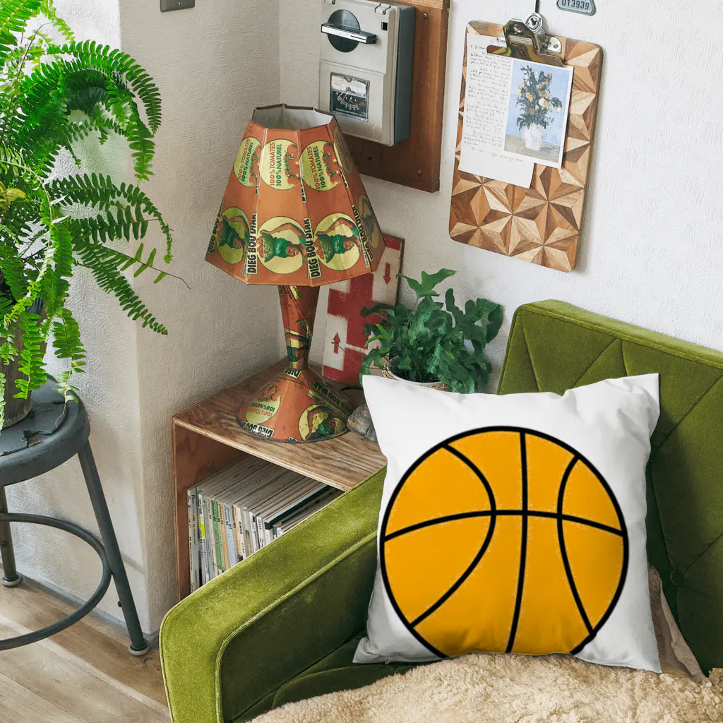 🏀ゆっくりバスケのお店の何となくで描いたバスケットボール Cushion