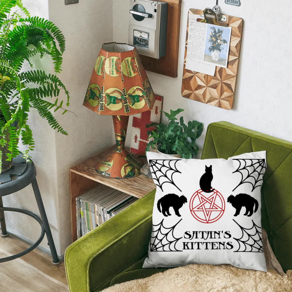 SATAN'S  KITTENSのSATAN'S KITTENS ロゴクッション Cushion