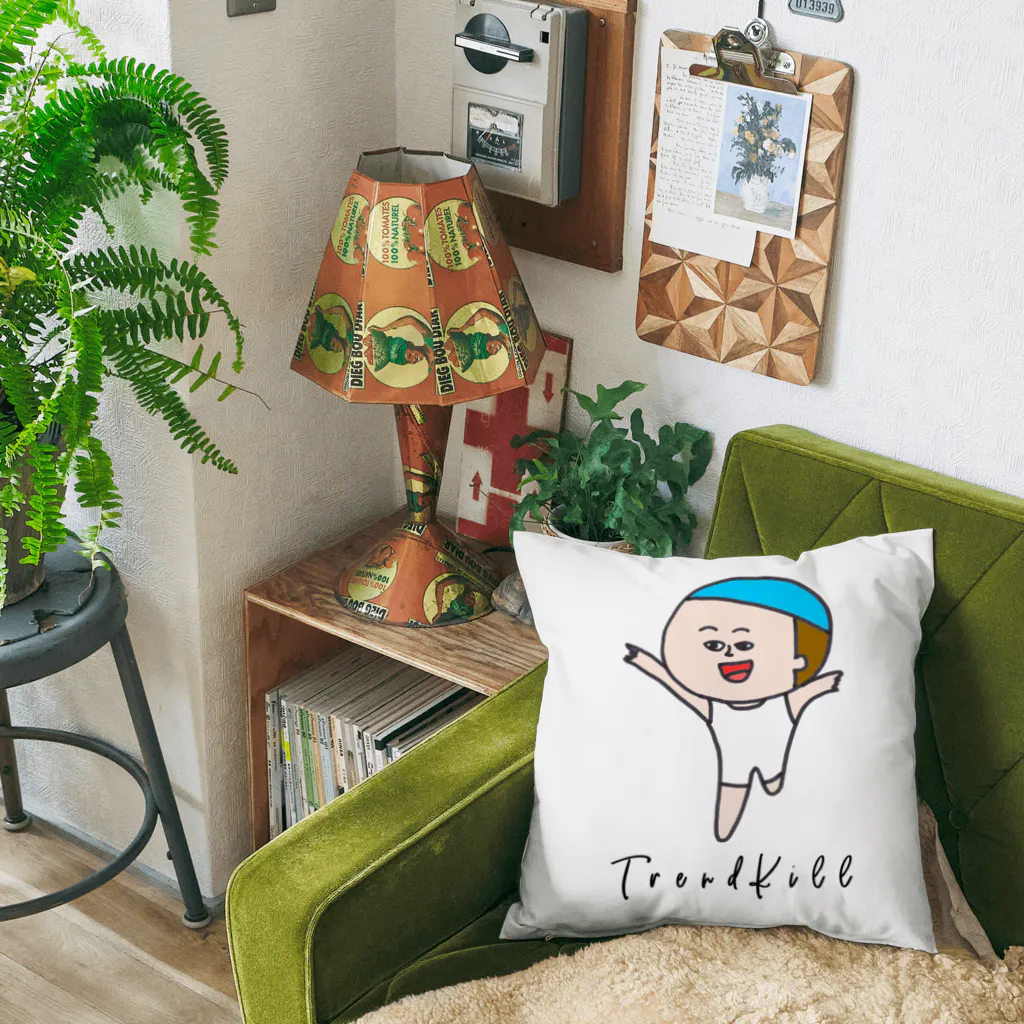 ふとまに雑貨店のrunning boy / Trendkill Cushion