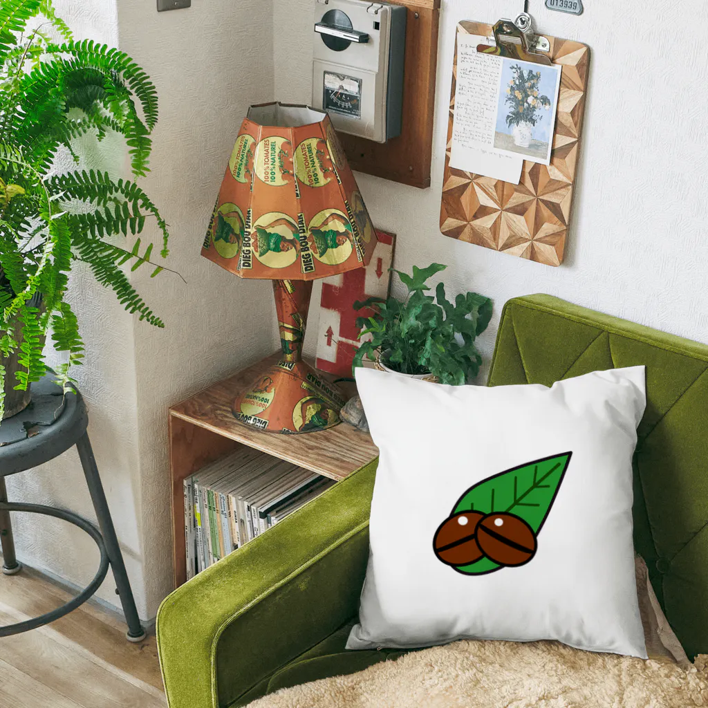 サウナ軽工のスロット目のようなコーヒー豆 Cushion