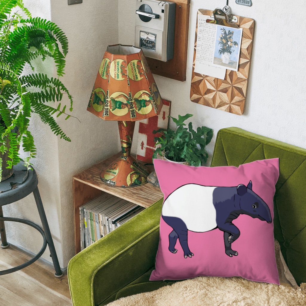 LalaHangeulのマレーバク親子　文字無しバージョン Cushion