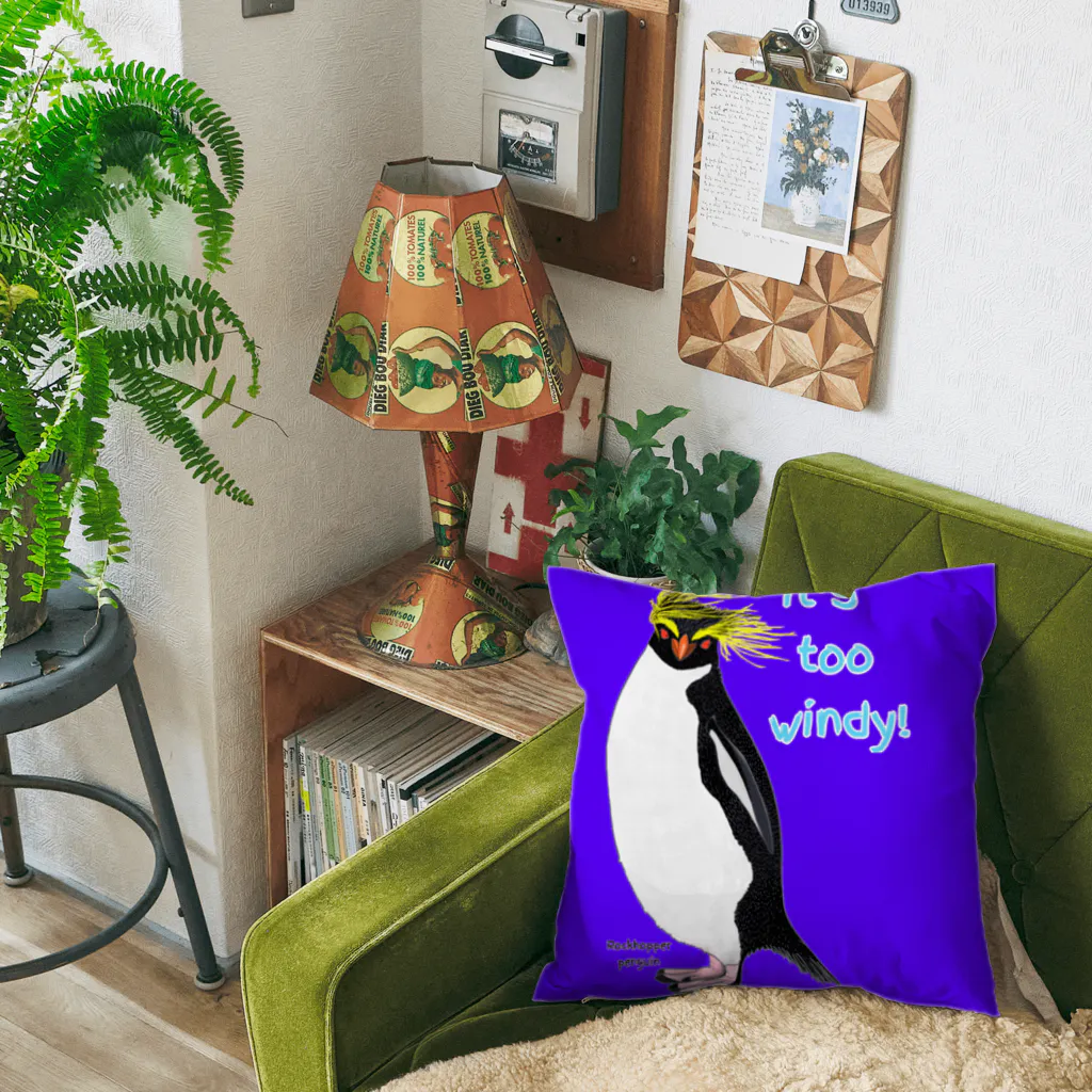 LalaHangeulのRockhopper penguin　(イワトビペンギン) Cushion