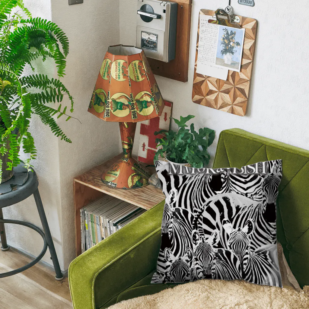 MiYoKa-BISHのDarkGray Zebra by MiYoKa-BISH Cushion