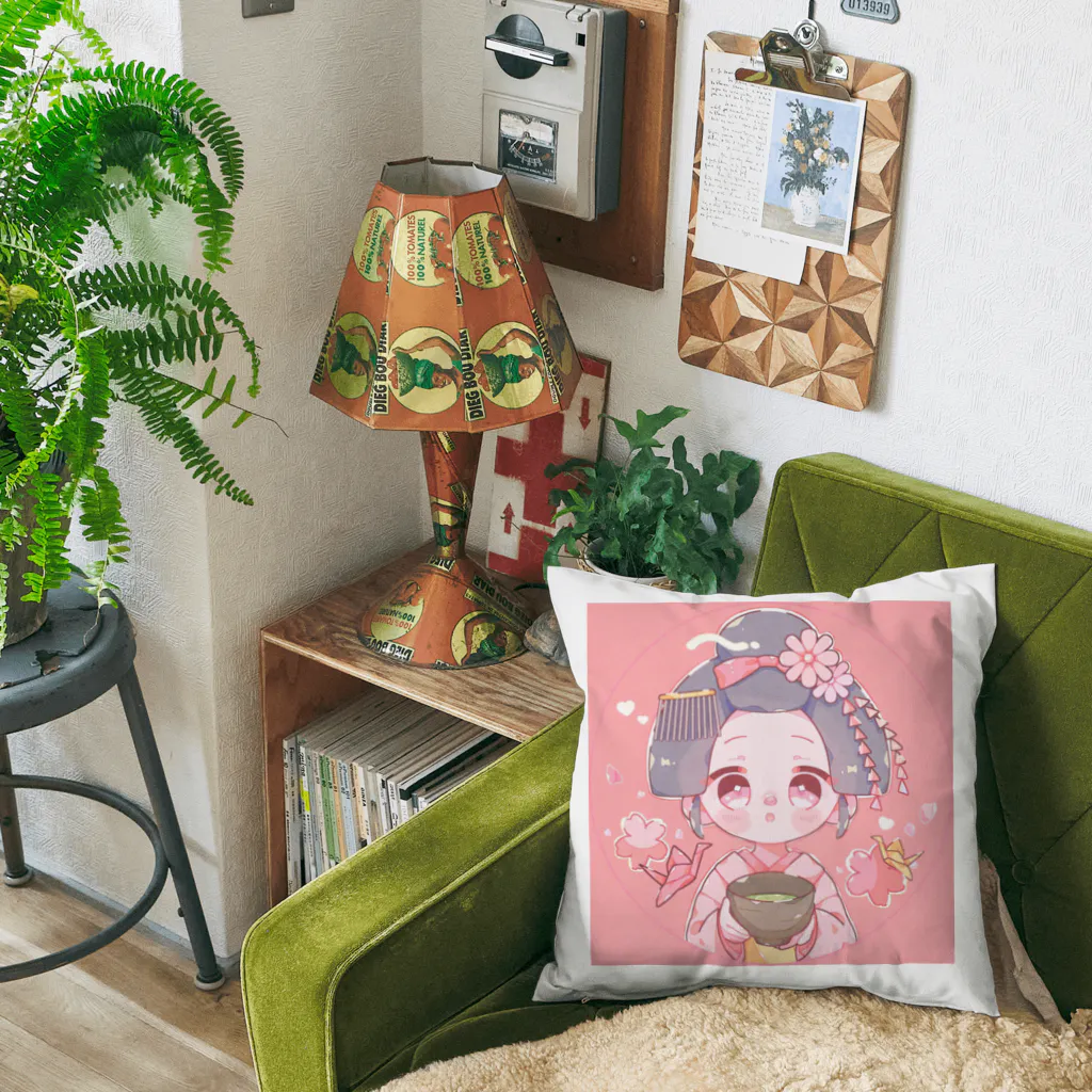 Nest Lab Kyotoの舞妓ちゃん　春 Cushion