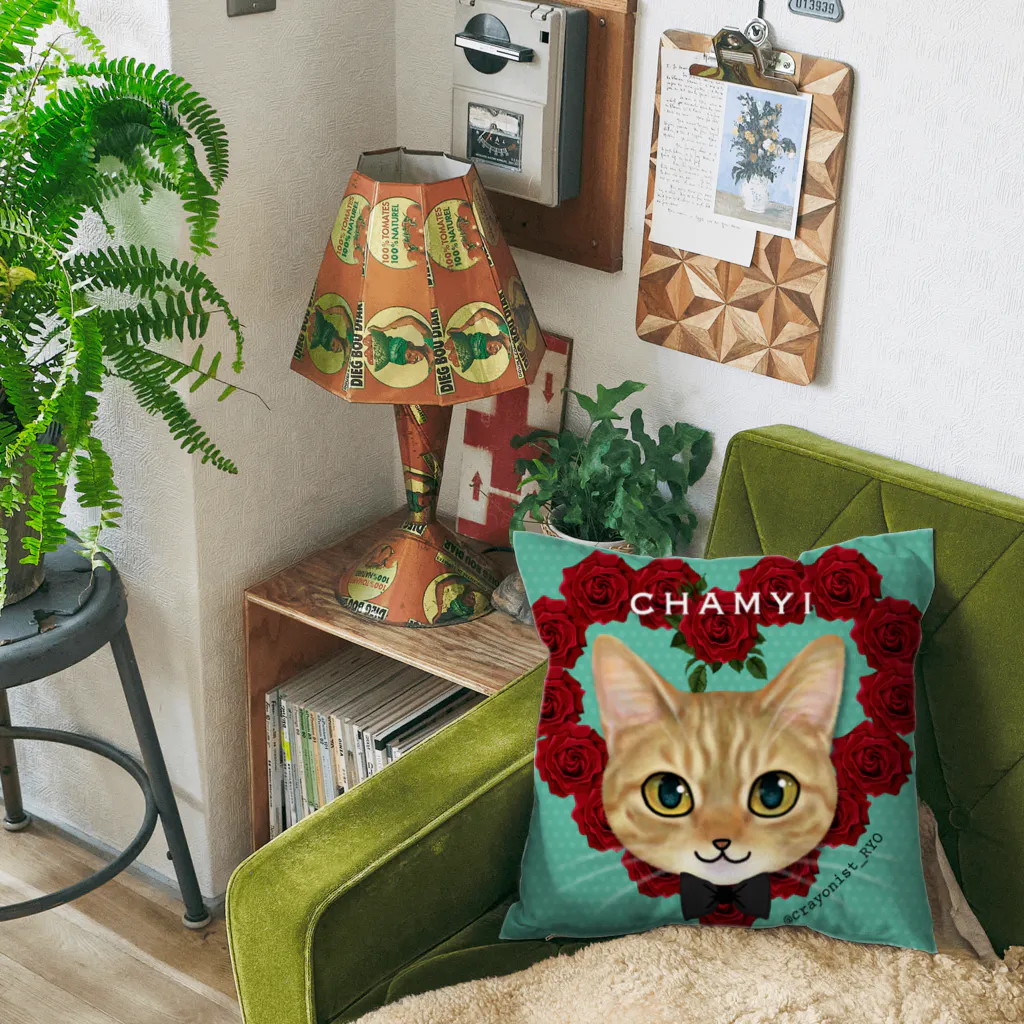 猫のイラスト屋さんのchamyi Cushion