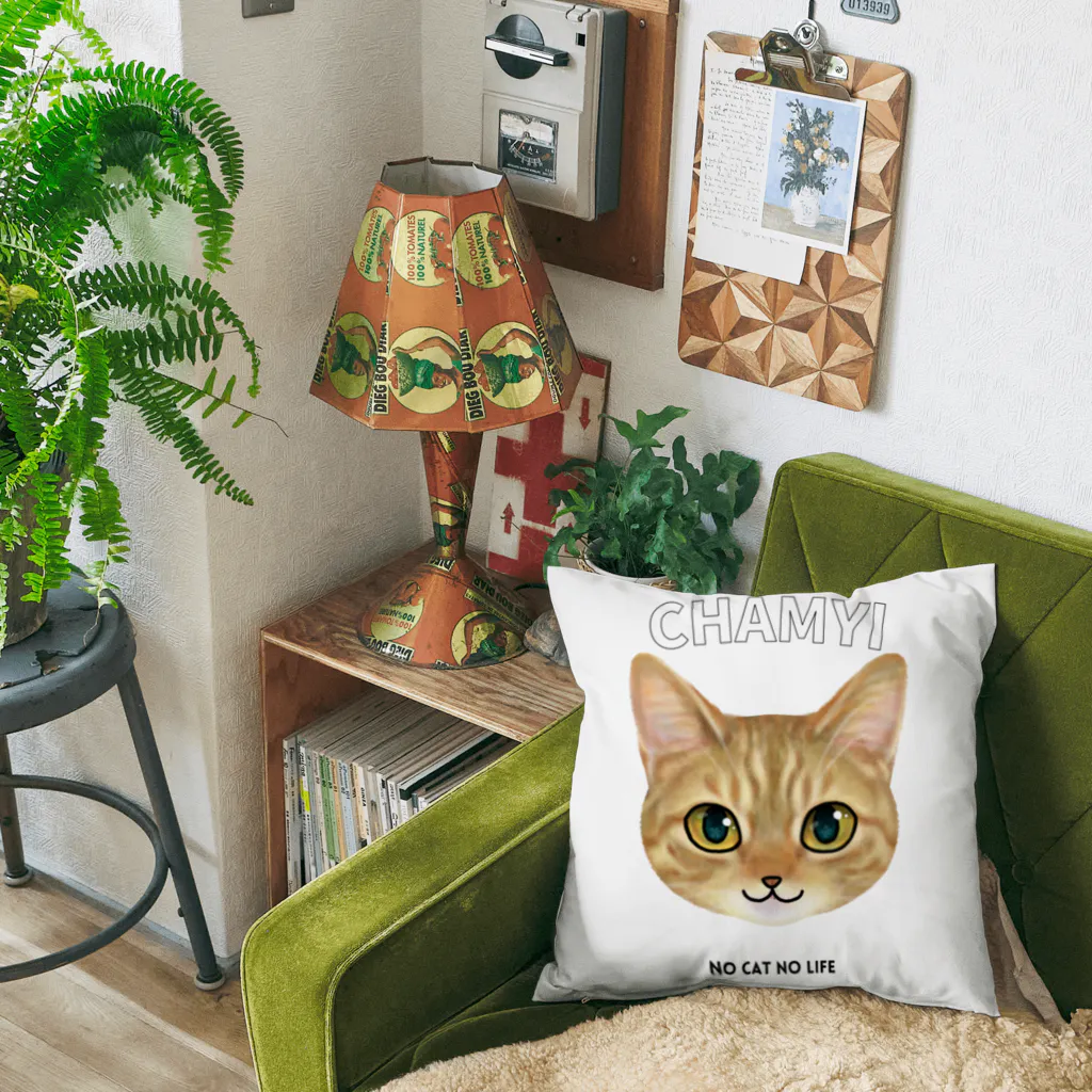 猫のイラスト屋さんのchamyi Cushion