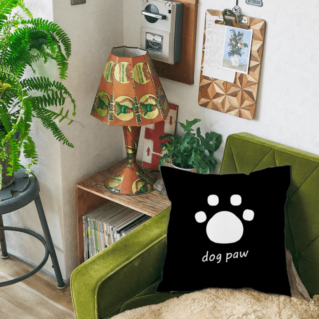 mamapockのdog paw　クッション（黒） Cushion