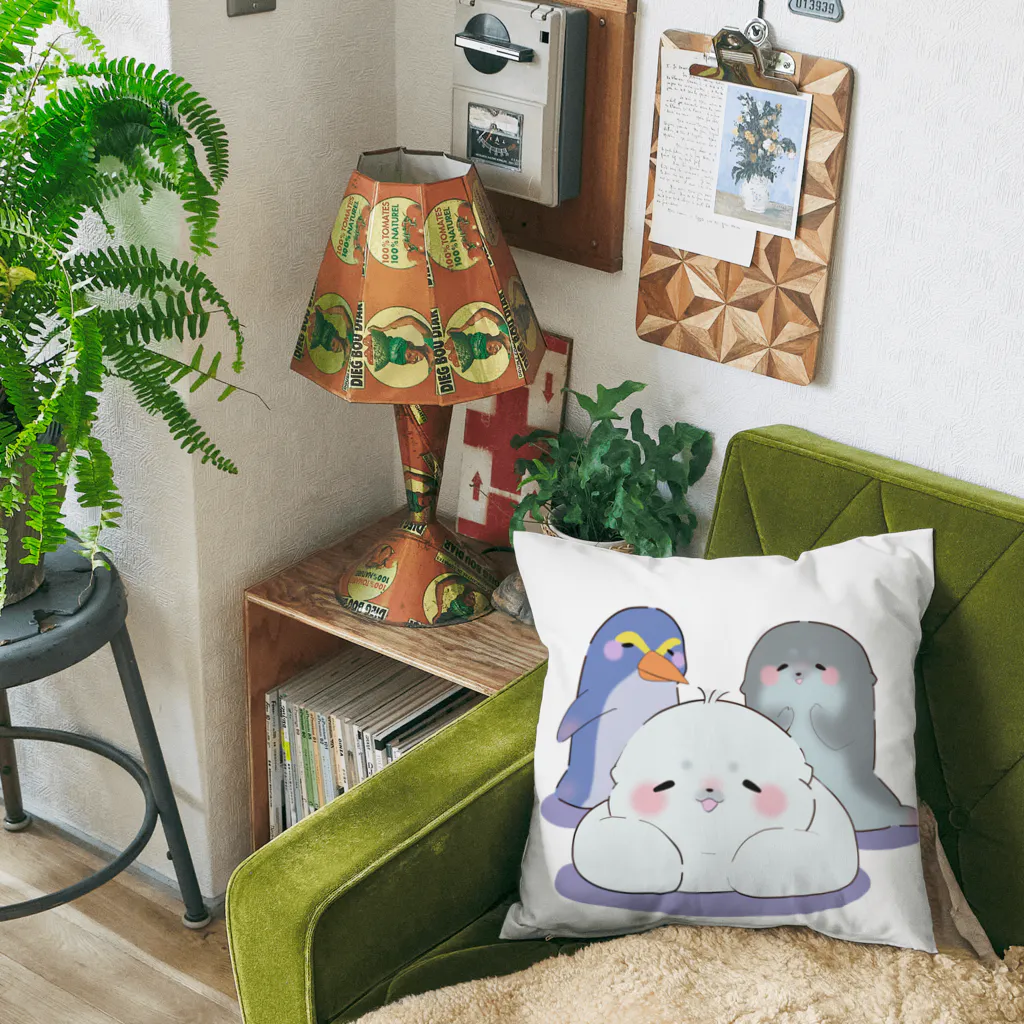 ふわきゅっとのふわふわのホッキョクゾク Cushion