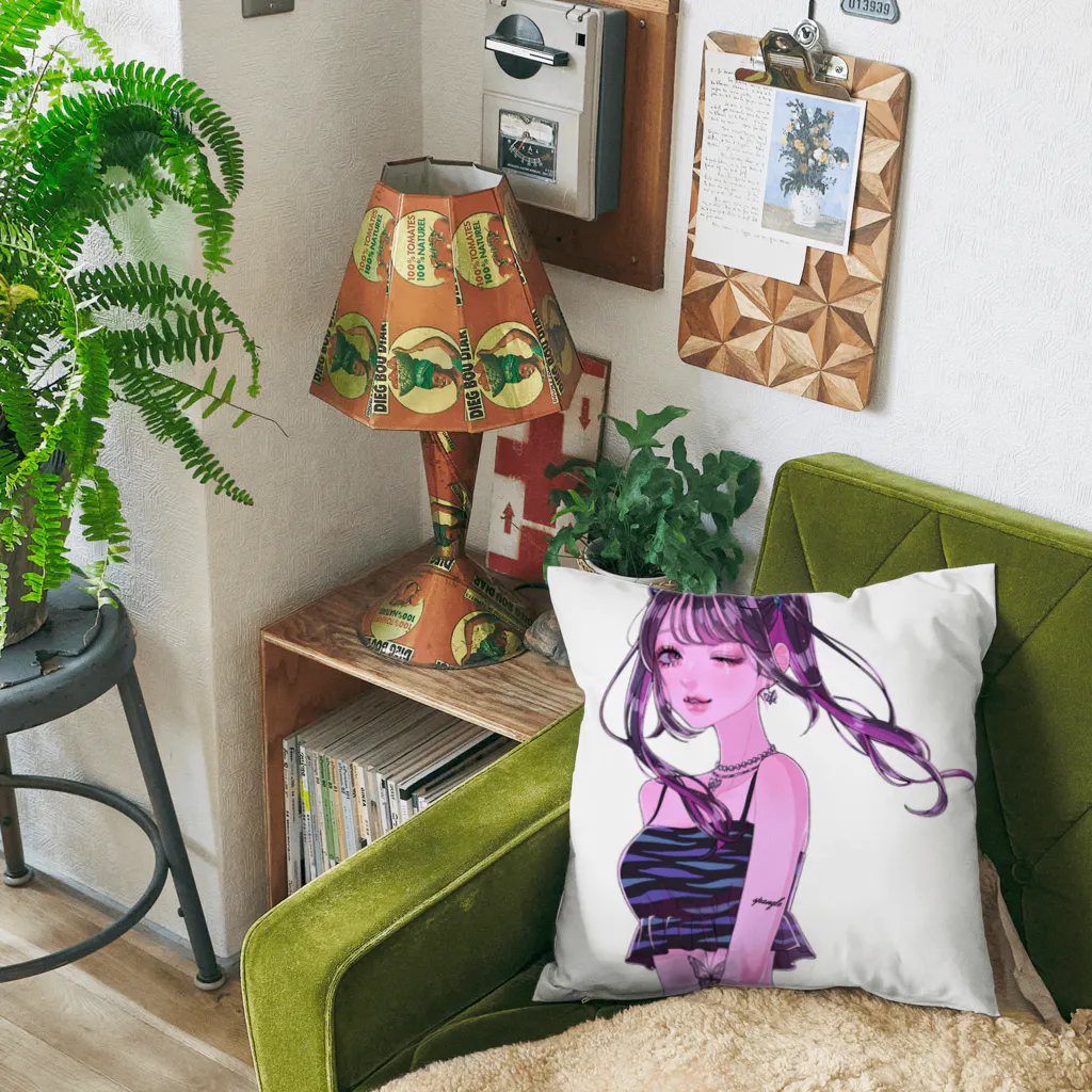 黒蝶羽くろろ🦋🖤💜のおしゃろろグッズシリーズ Cushion