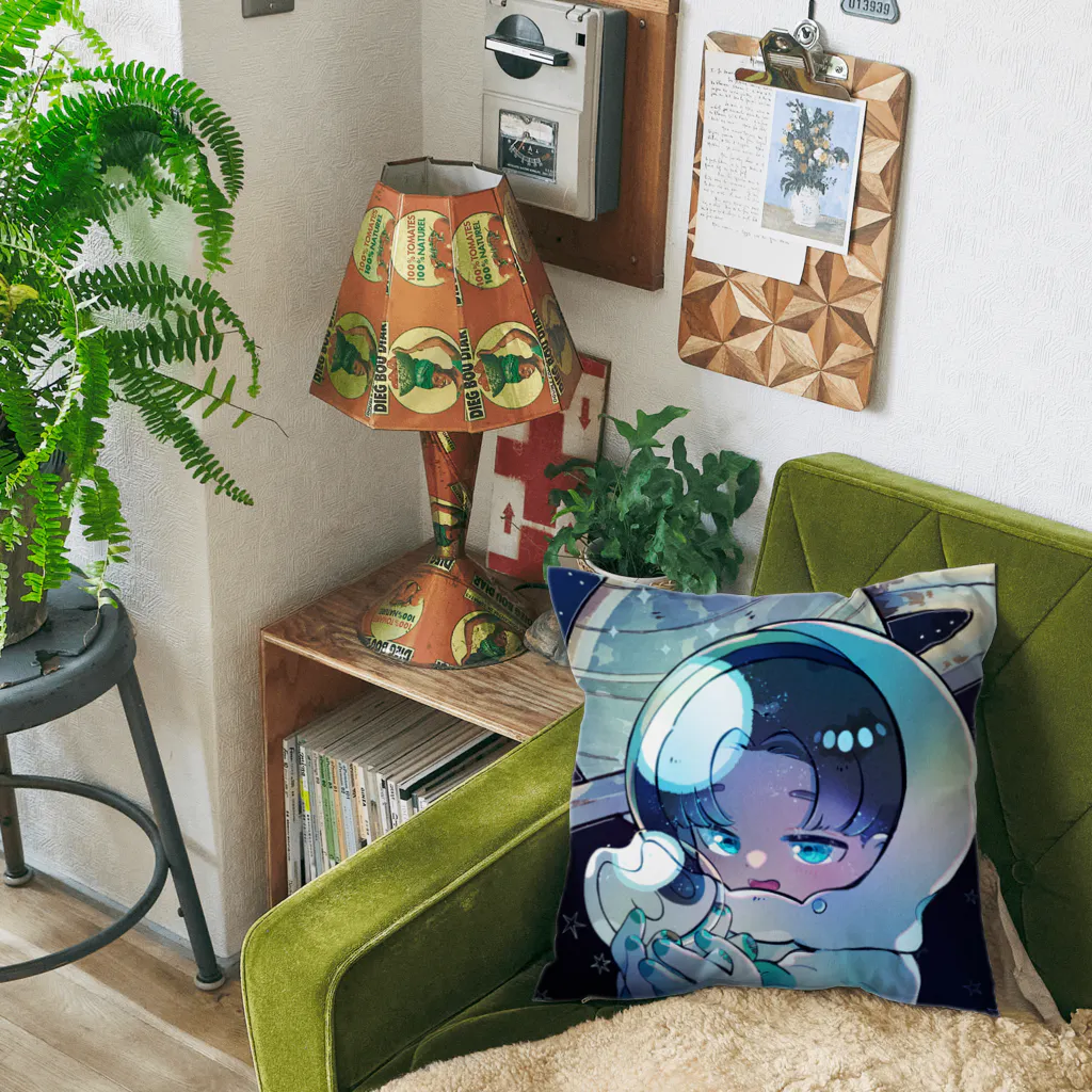 てきとのグッズ展の宇宙でも相棒と一緒！クッション Cushion