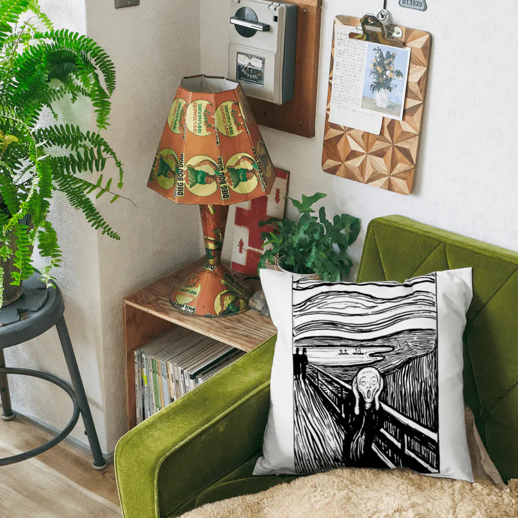 MUGEN ARTのムンク　叫び　Munch / The Scream リトグラフ　 Cushion