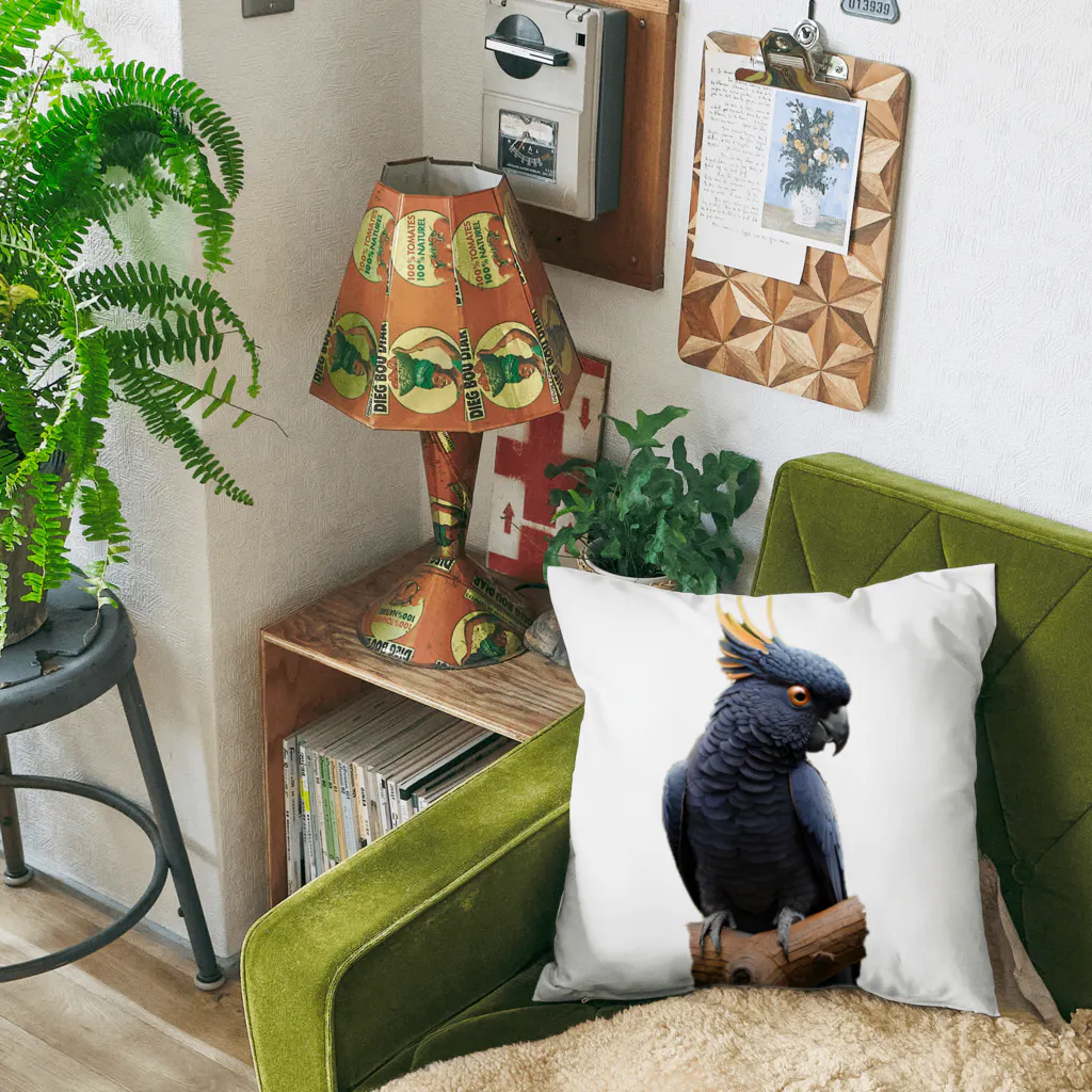 urimasuのテリクロオウム（Glossy black-cockatoo） Cushion