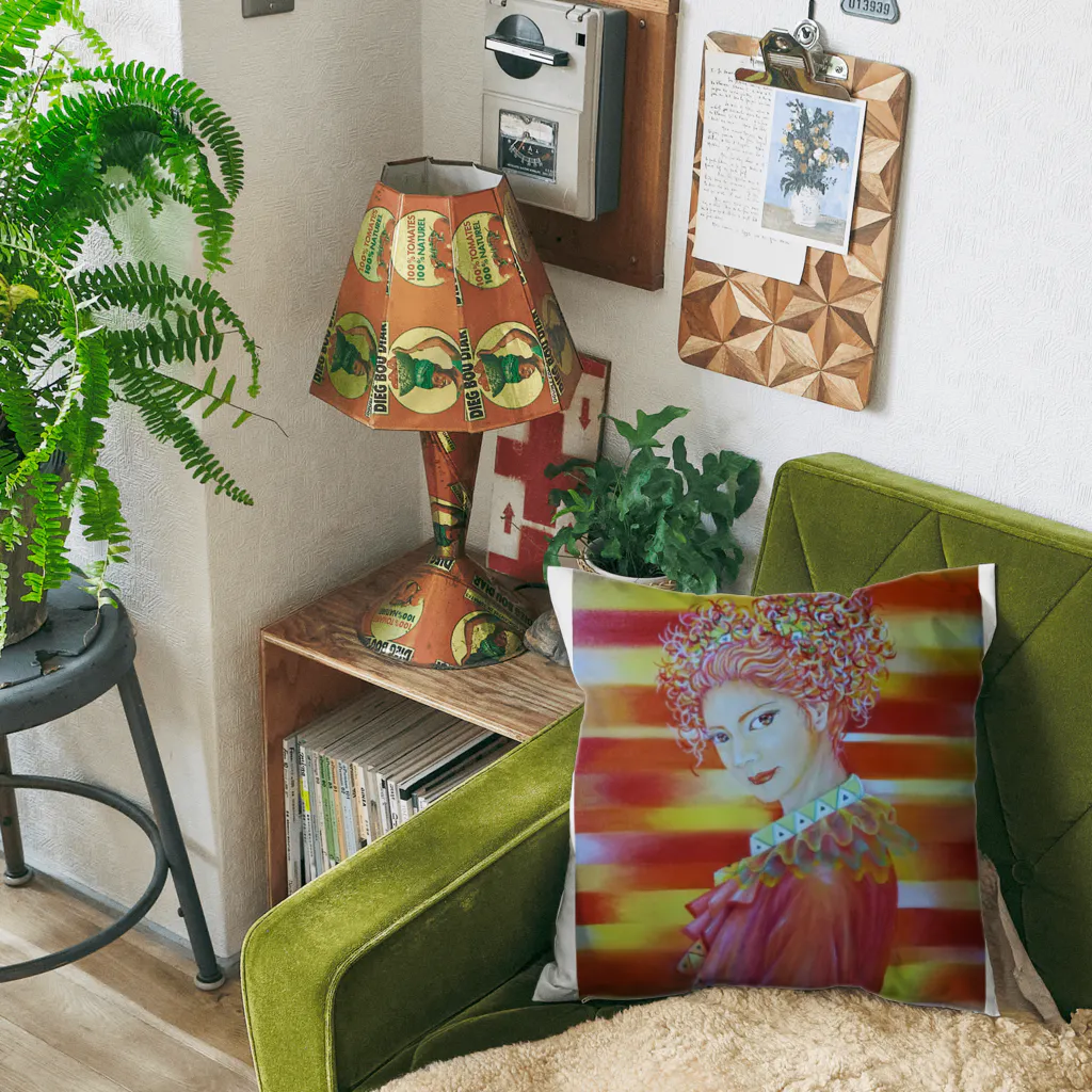 Happy Circusのハッピークラウン4・woman Cushion