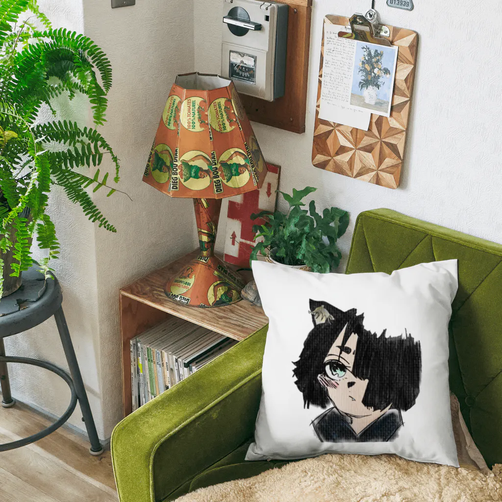 みつまめこshopの猫耳少女 Cushion