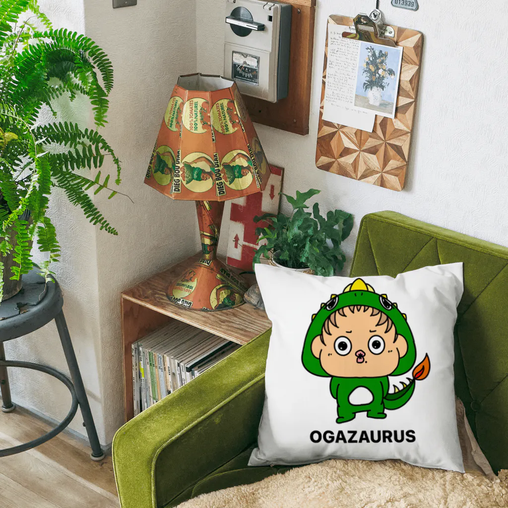 【公式】オガザウルス🦖のオガザウルス🦖ロゴ Cushion