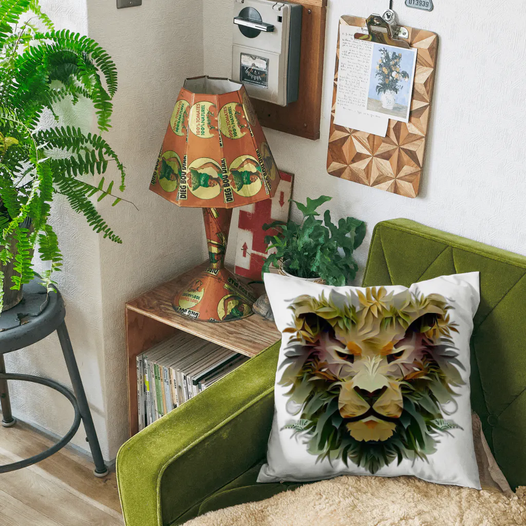 ほっこりデザインスタジオのライオンの魅力を引き出すオリジナルグッズ Cushion