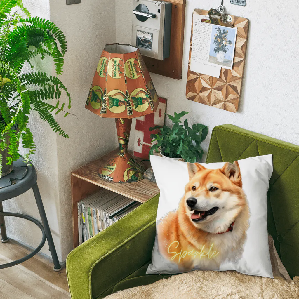 デジタルキャンバスの"シバワンダー" 柴犬愛好家Tシャツ Cushion