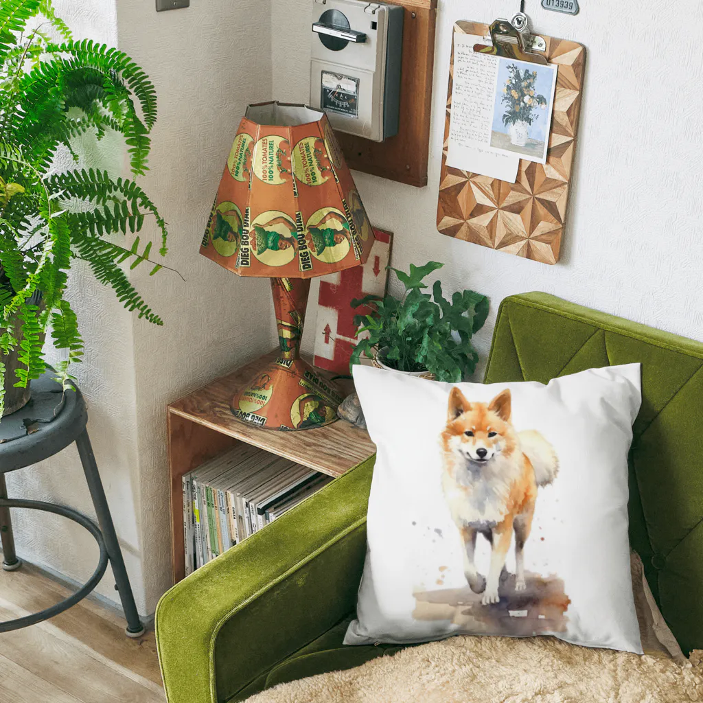 News US Suzuri Storeの柴犬アート 其の壱 Cushion