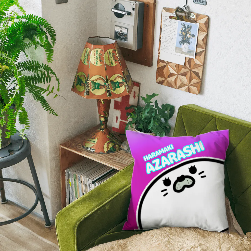 ken_ikedaの腹巻きアザラシ君 Cushion