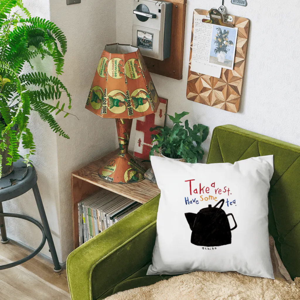 あちこささやまのTake a rest. Hove some tea.  Cushion