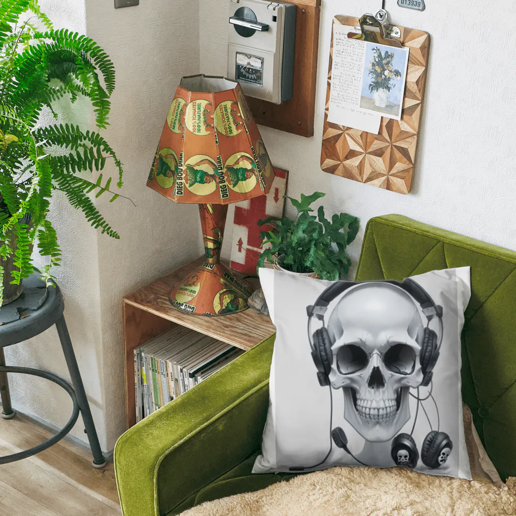 skulliesのskull music Cushion