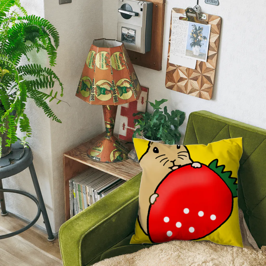 くま🧸✉️のリチャードソンジリスのピー助といちご Cushion