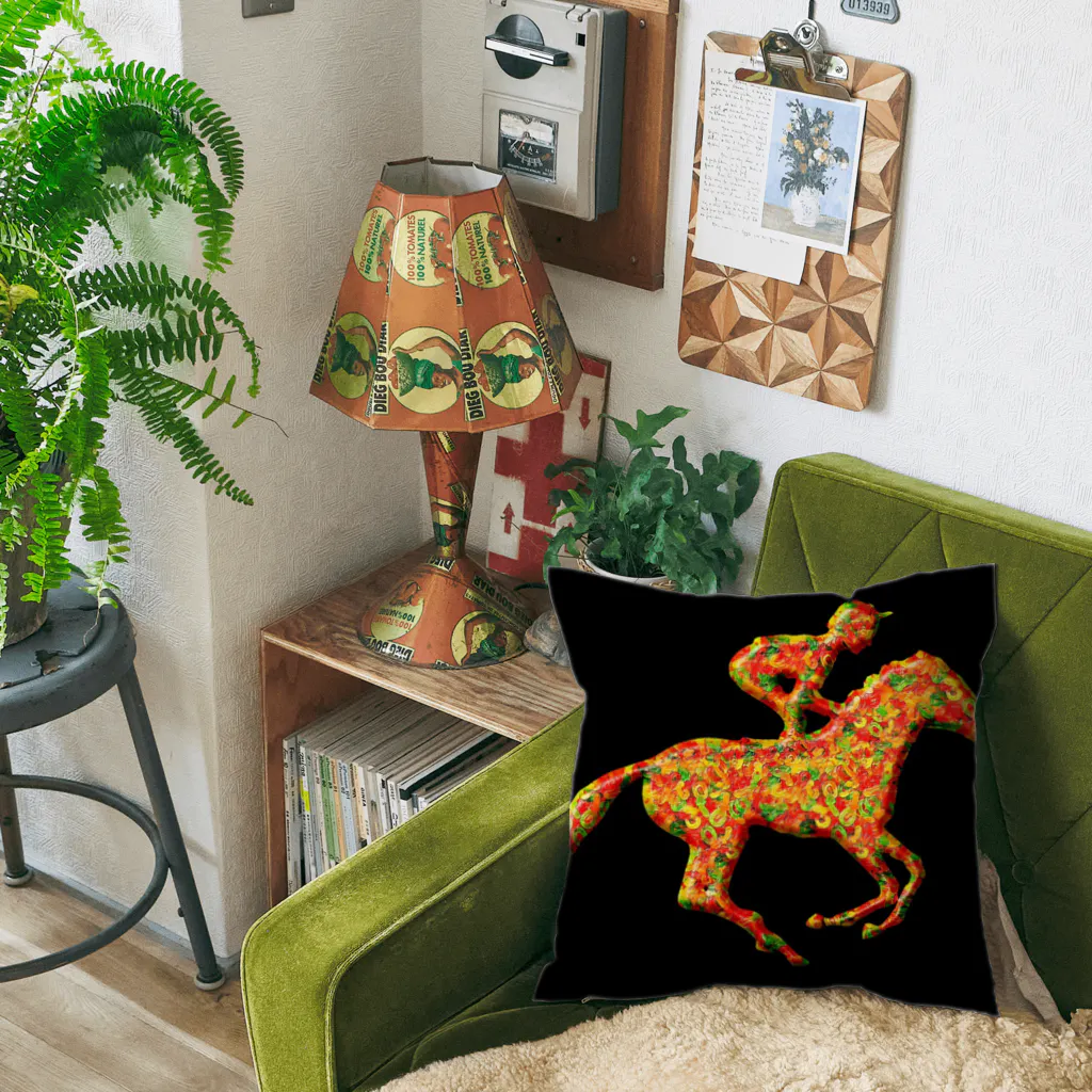 mumusの馬　colorful Cushion