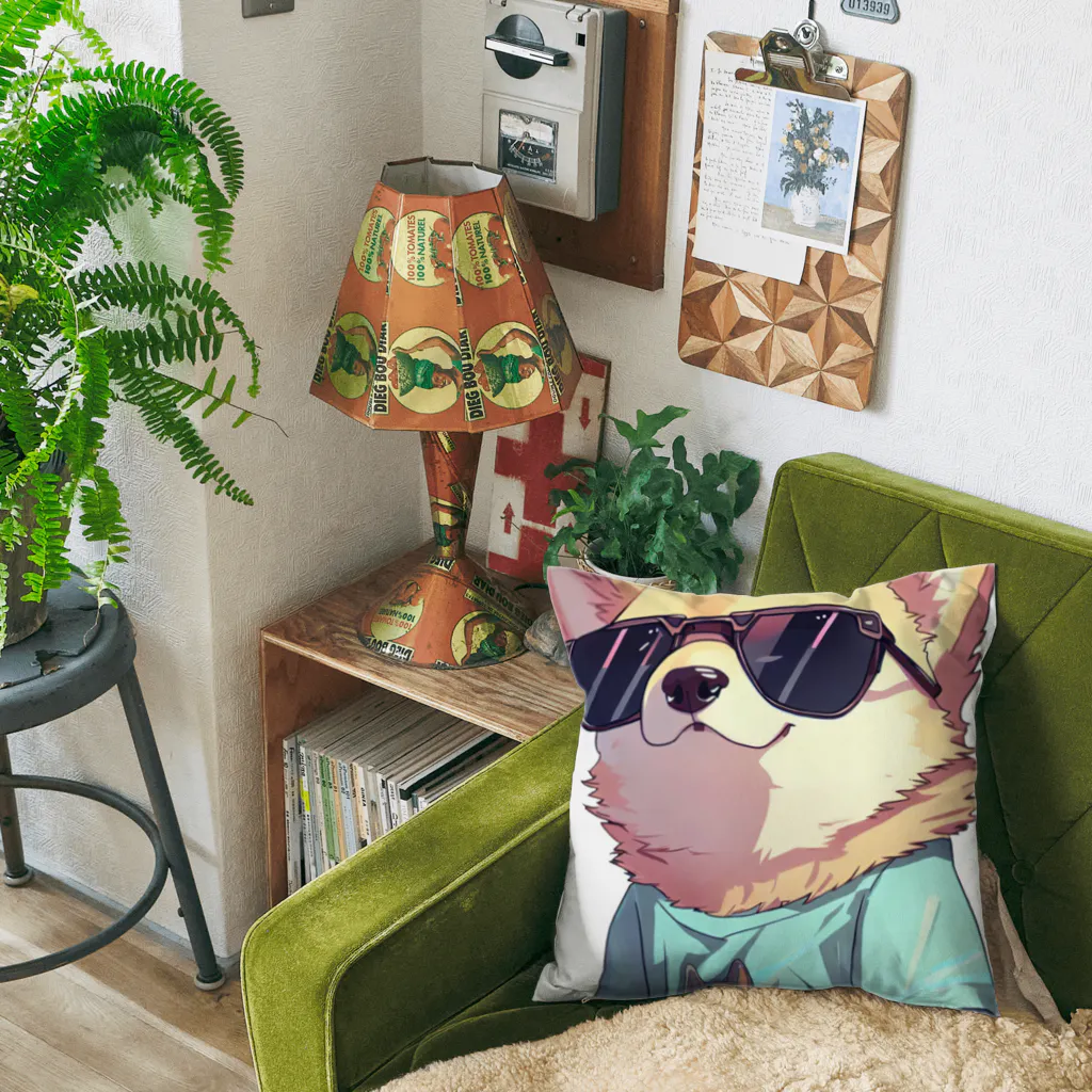 zaisuのサングラス犬 Cushion