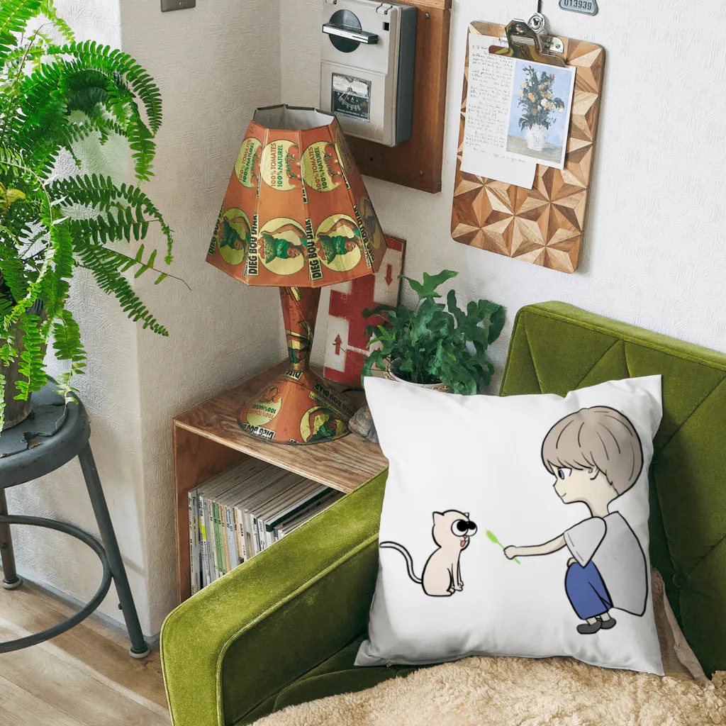 ぴーちゃんのにゃんこと男の子 Cushion