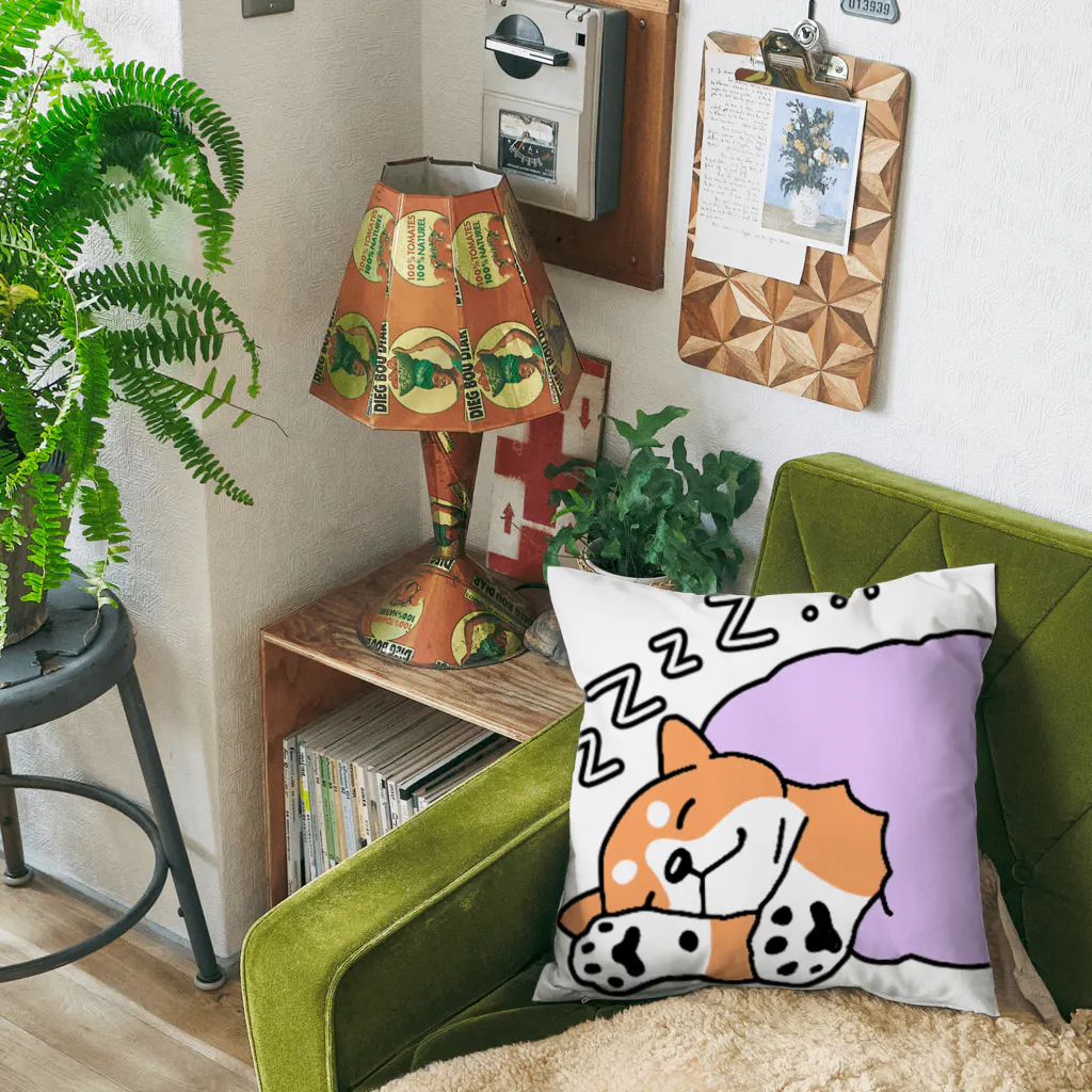 Cute mascot dogsのSleeping Shiba Inu クッション