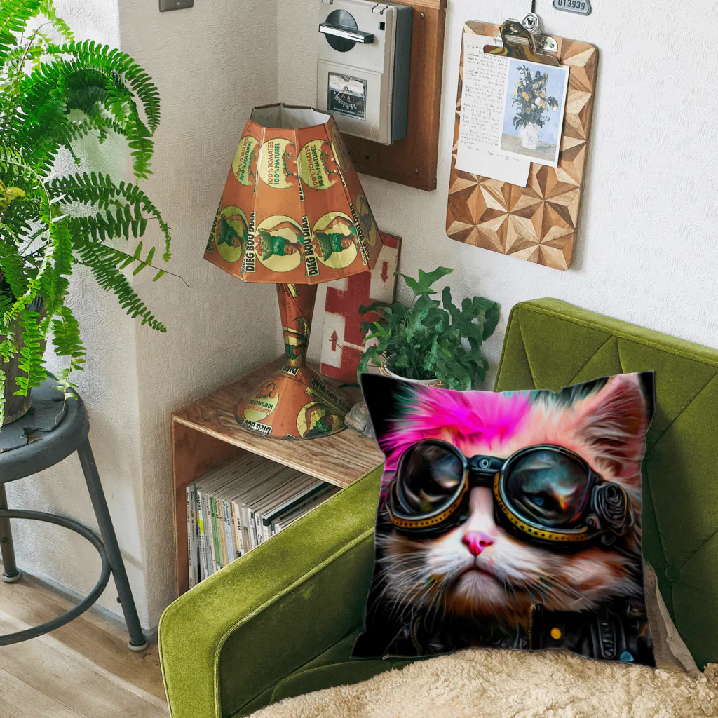 Riere Design StudioのPerfectly Punk Cats クッション