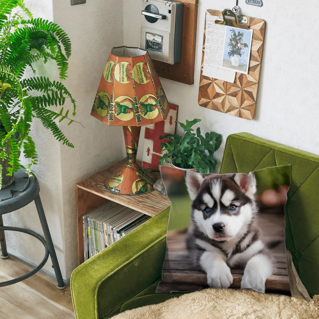 Kybeleのシベリアンハスキーの子犬のグッズ Cushion