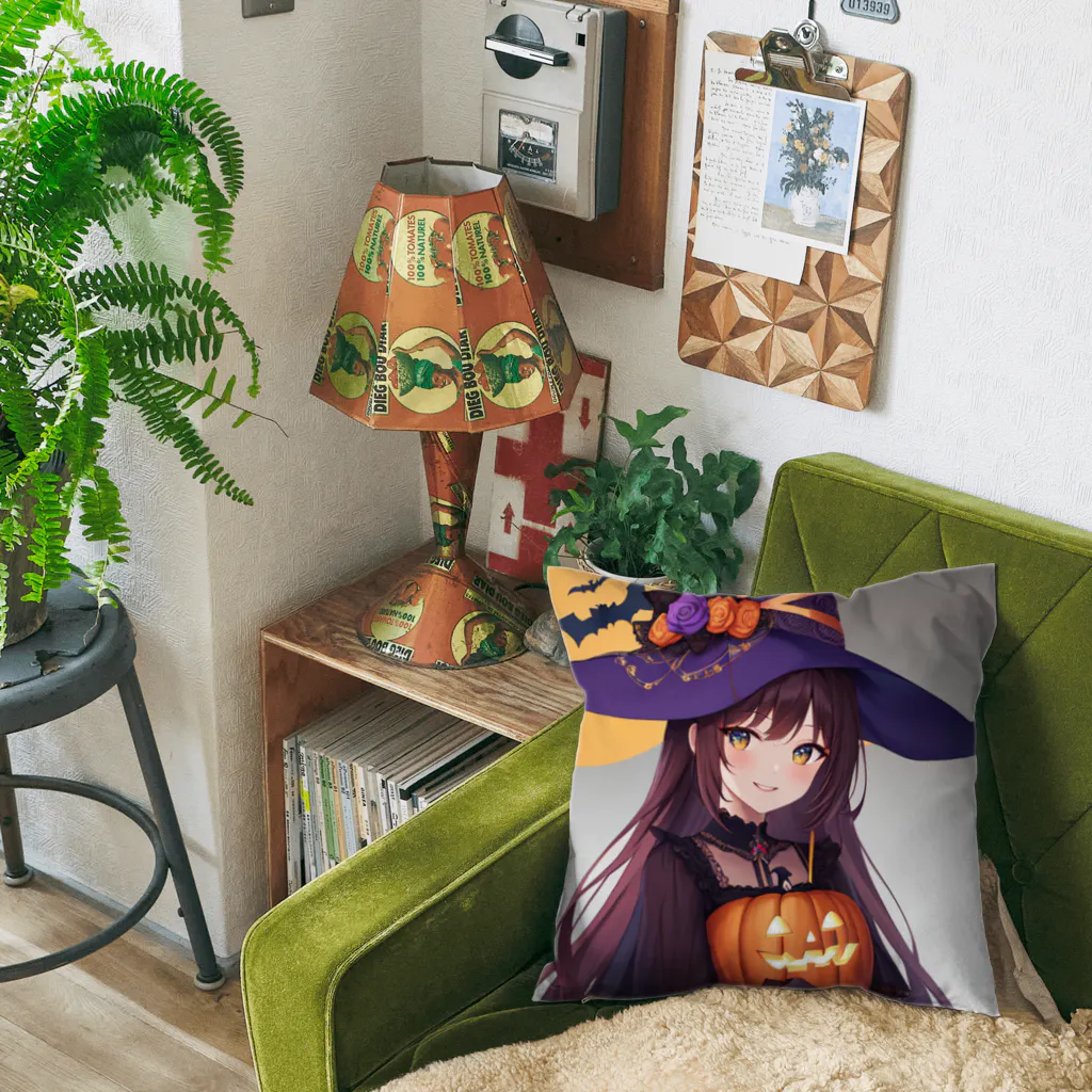 那須モバイル店の魔女っ子　ハロウィン Cushion