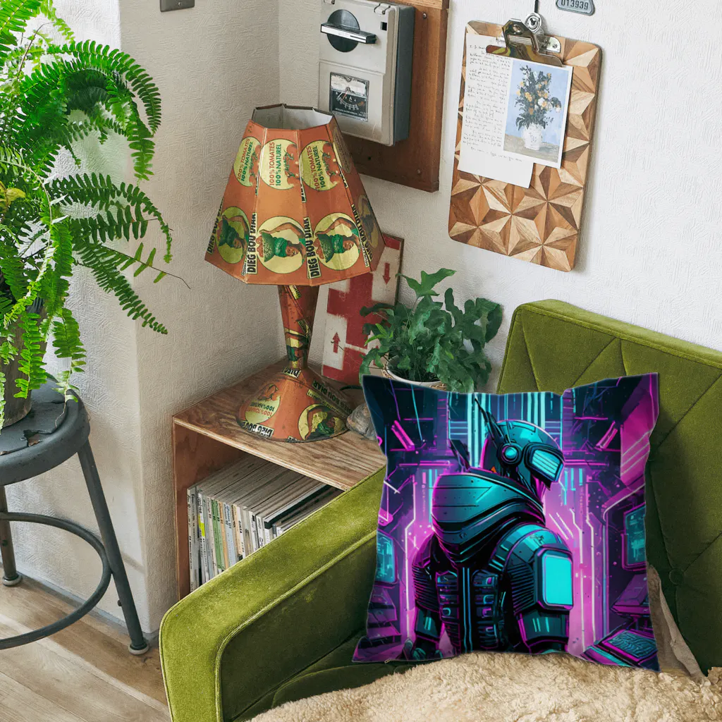 のんびりアート工房のサイバーパンク Cushion