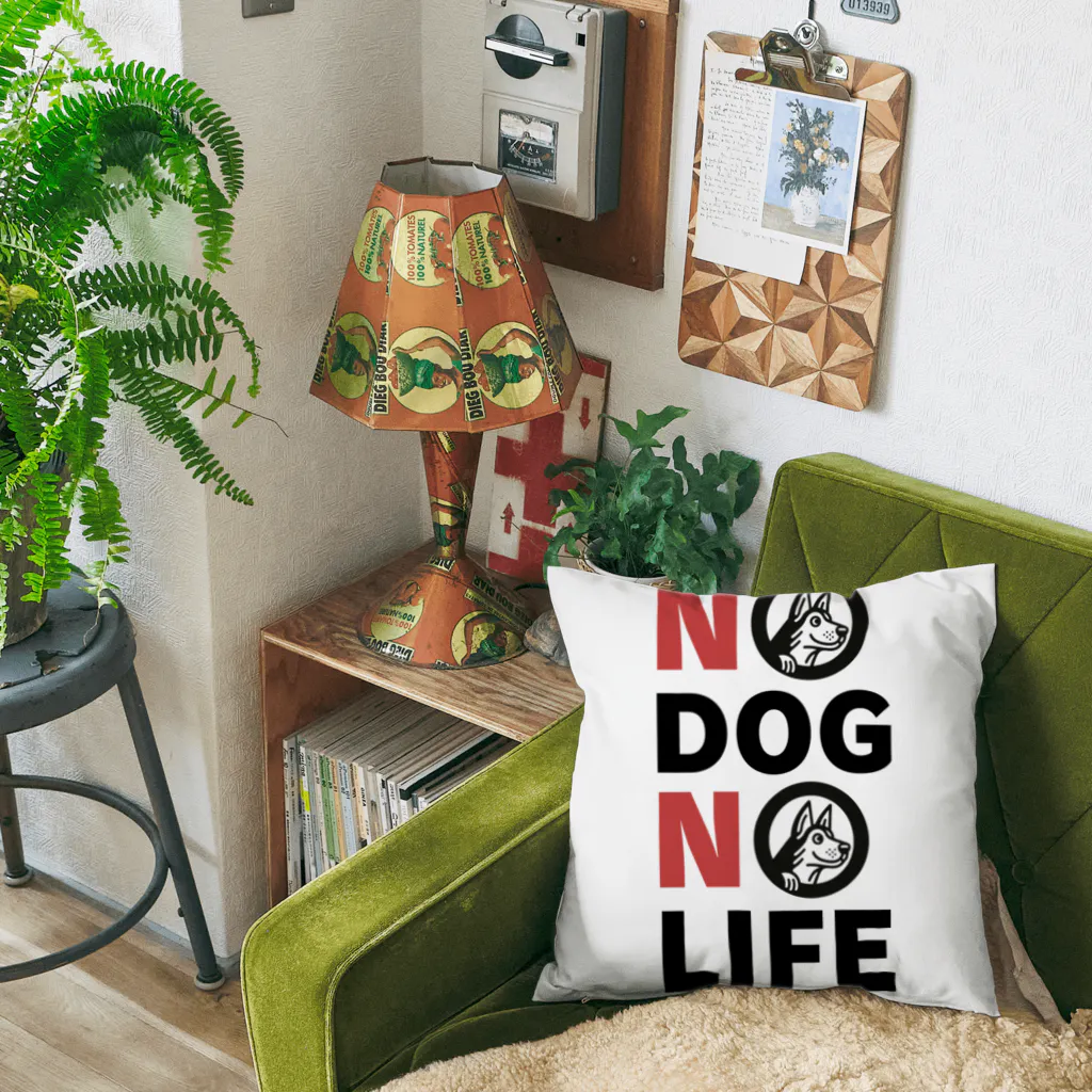 wanco_timeのNO DOG NO LIFE/Ver.1 クッション