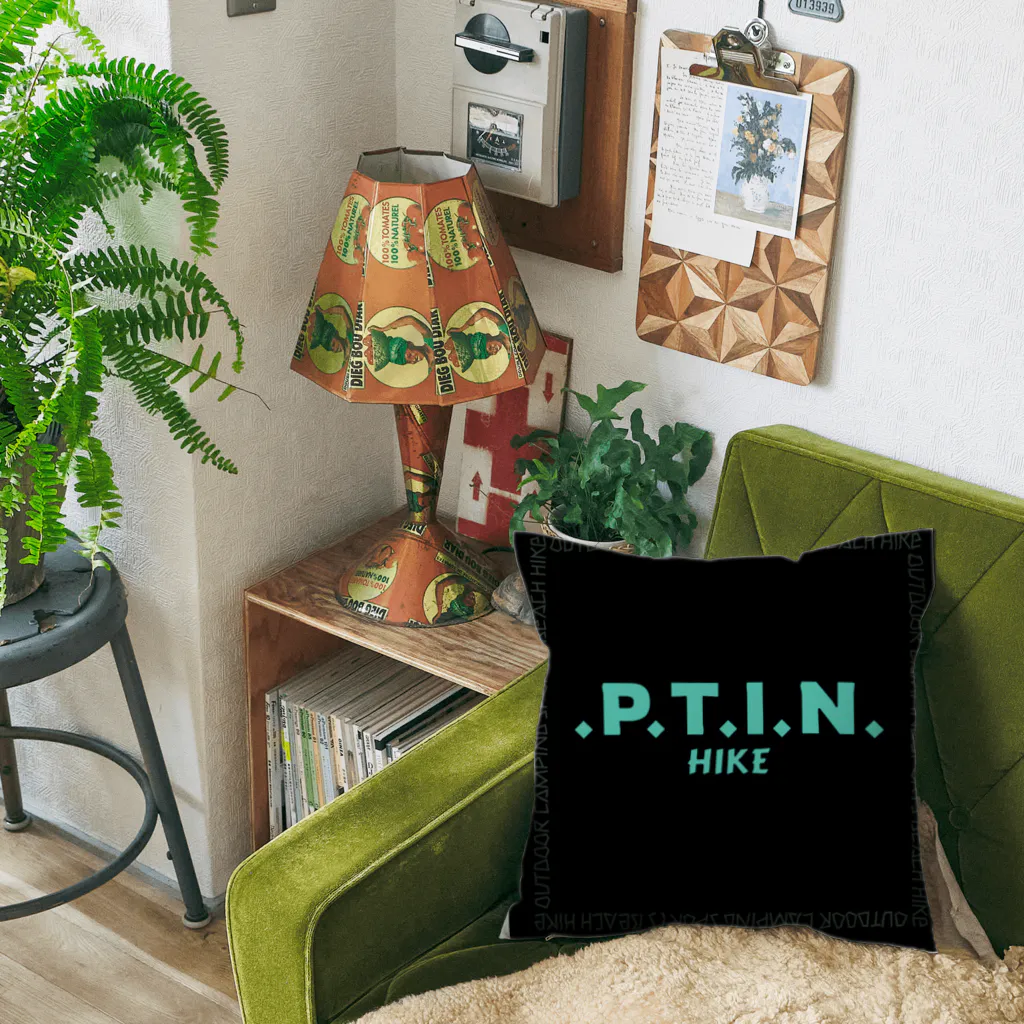 .P.T.I.N. HIKEの.P.T.I.N. HIKE - SQUARE LOGO BLACK クッション