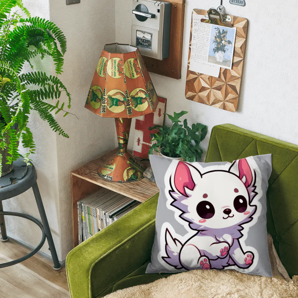 可愛いチワワグッズショップのホワイトチワワちゃん Cushion