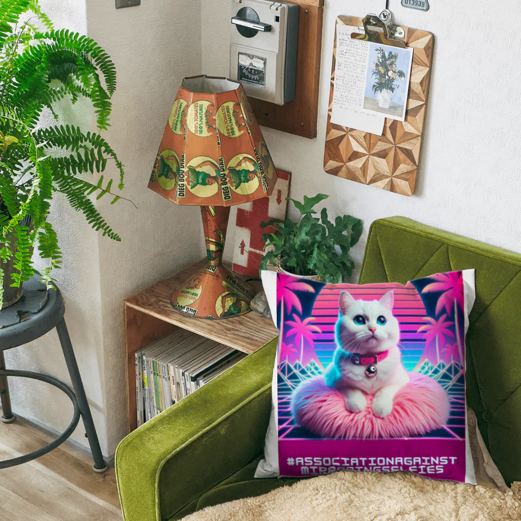 Association Against Mirroring SelfiesのSynthwave_cats クッション