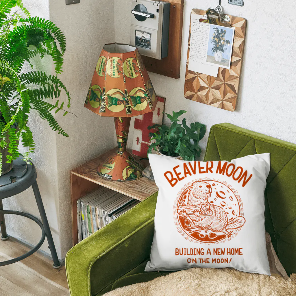 indigo_blue_moonのbeaver moon (ビーバームーン) Cushion