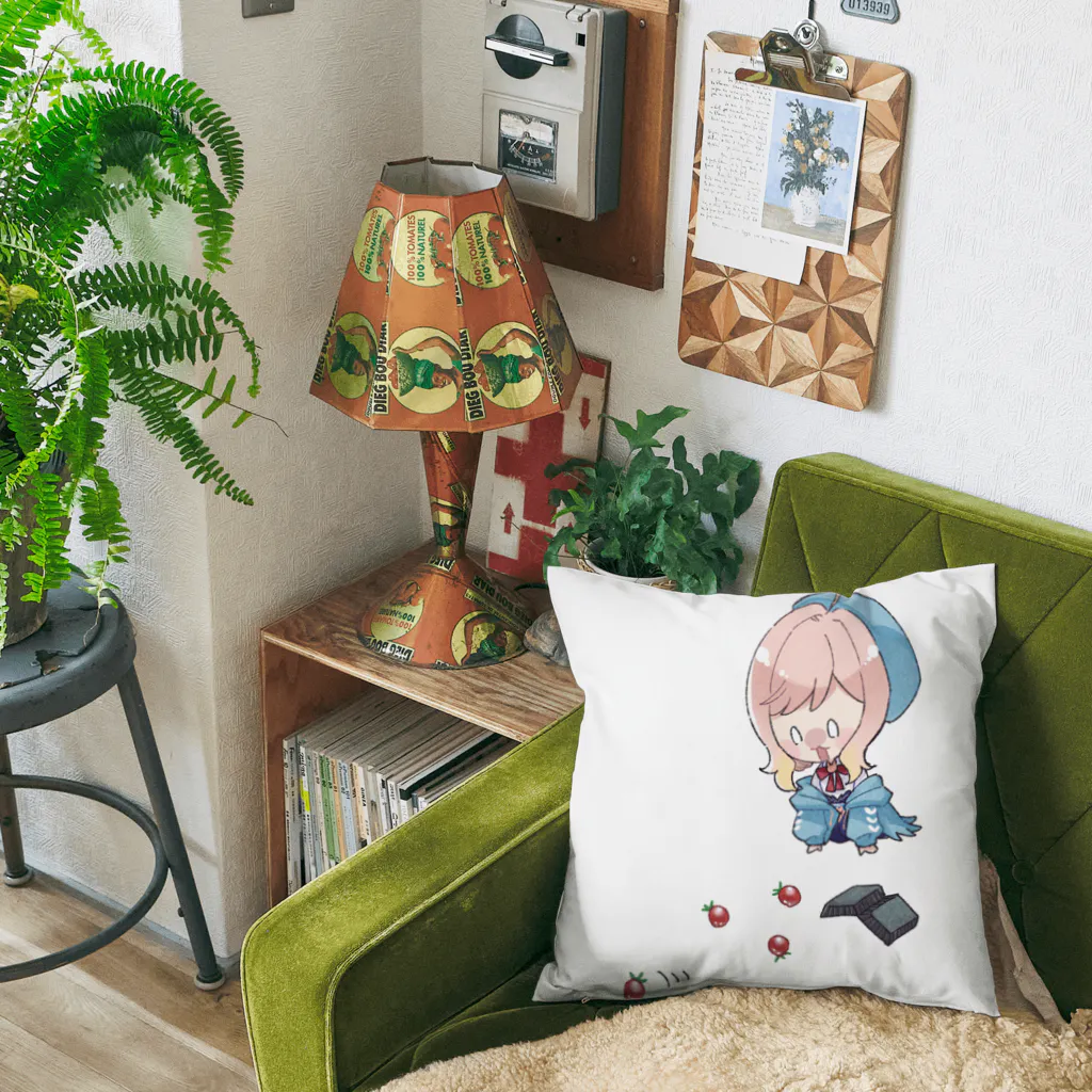 usabit.のぐっず屋さんのトマトぶちまけにゃこ師匠 Cushion