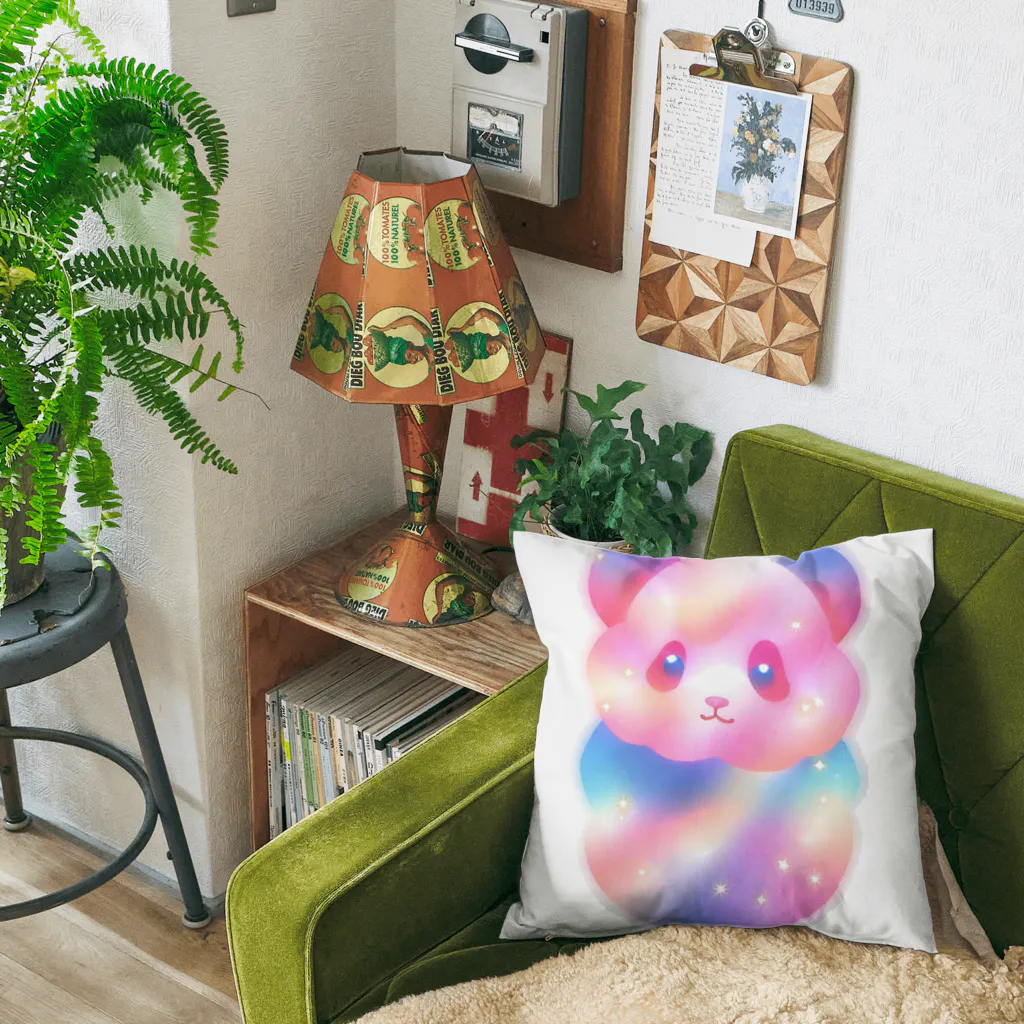 ゆめかわSHOPの（パンダ）ふわふわわたあめ動物園 Cushion