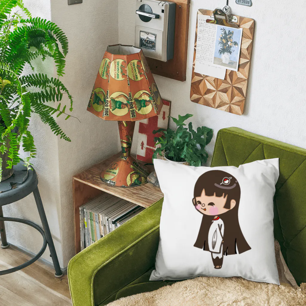 ゆーちゃんのおえかきの鶴の恩返し(鶴ちゃん) Cushion