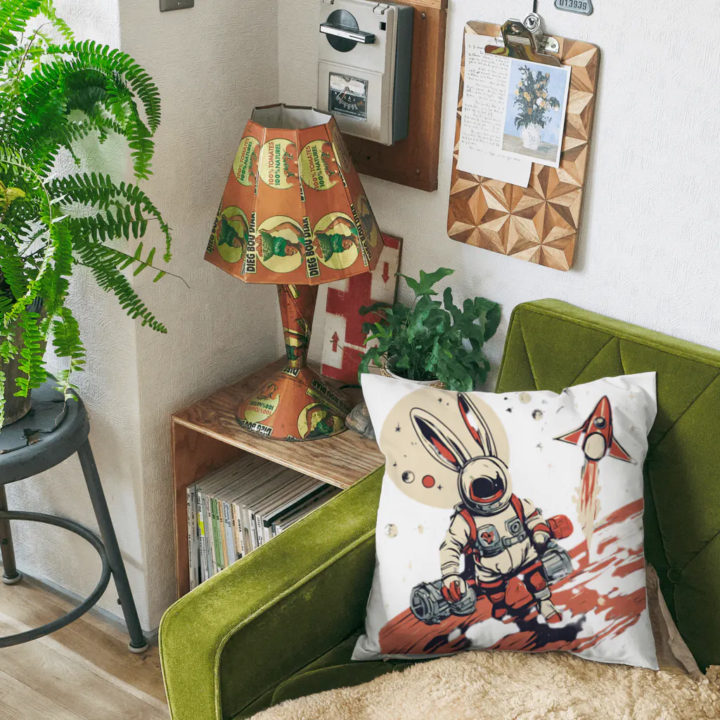 ロケットうさぎのロケットうさぎ　平和維持 Cushion