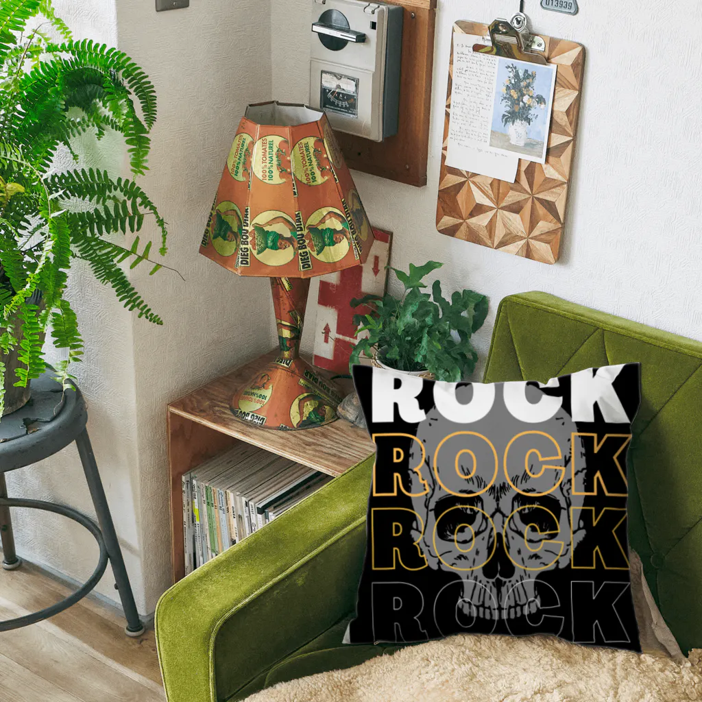 ロック堂のスカルROCK クッション