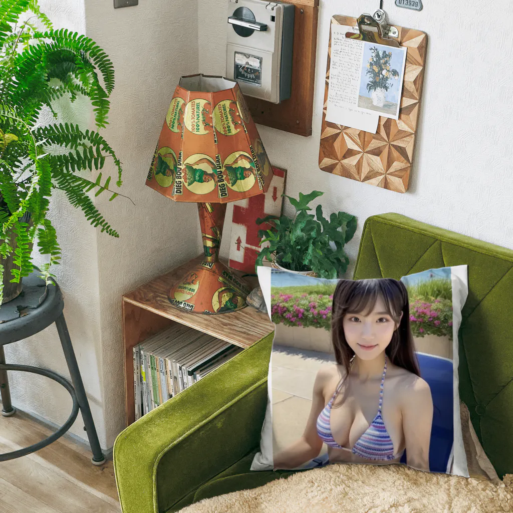 AI美女専門ショップのAI水着美女みき Cushion