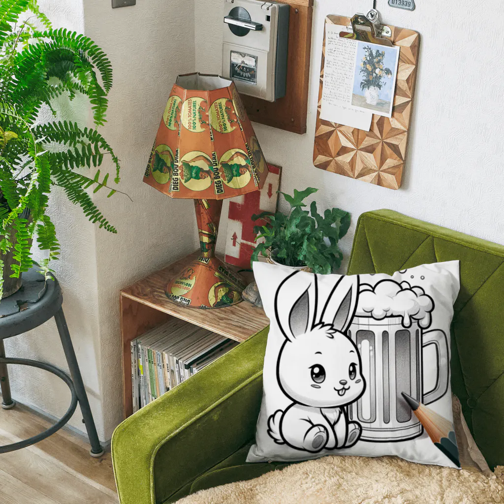 bottaの可愛いウサギ(垂れ耳ビール)05 Cushion