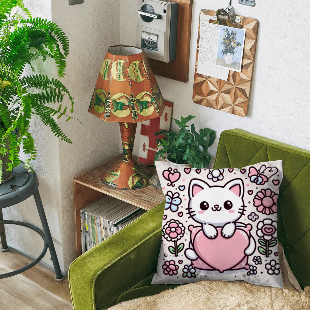 たこ焼きの猫スタンプ Cushion