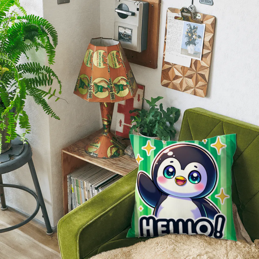 kaeruko0304mamaのハローペンギン Cushion